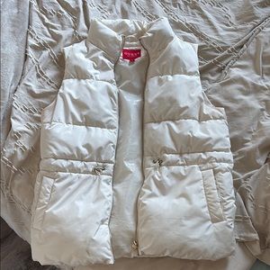 GUESS Women's White Puffer Vest
